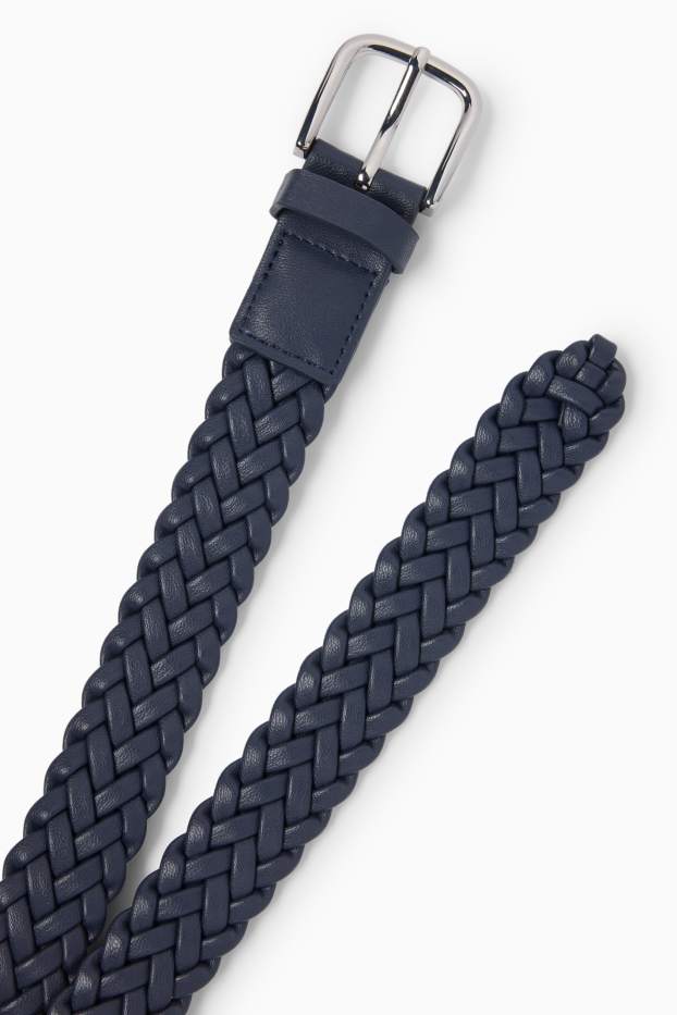 Donna - Cintura - similpelle - blu scuro