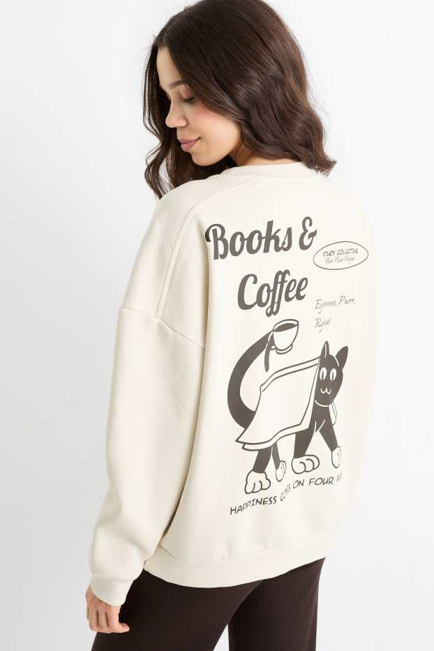 Dona - Dessuadora oversized - beix clar