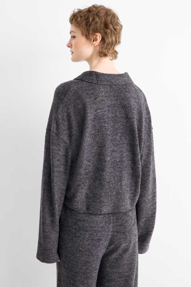 Damen - Pullover - dunkelgrau