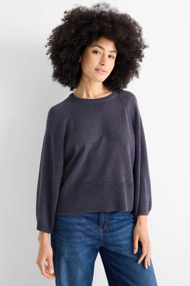 Dámské - Svetr - tmavomodrá