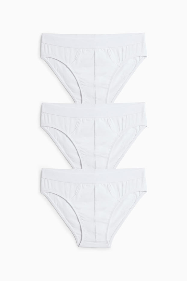 Herren - Multipack 3er - Slip - weiss