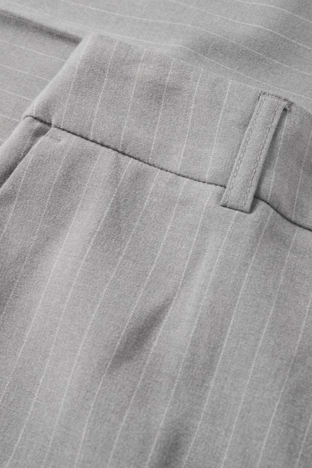 Women - Cloth trousers - mid-rise waist - wide leg - gray