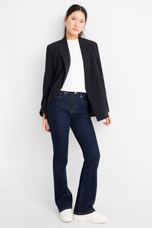 Femmes - Bootcut jean - high waist - jean bleu foncé