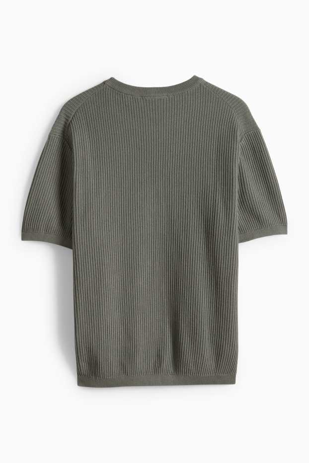 Pánské - Svetr - tmavozelená