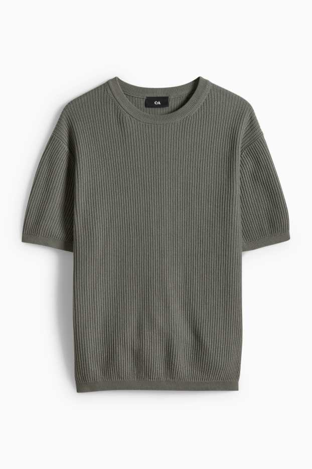 Pánské - Svetr - tmavozelená