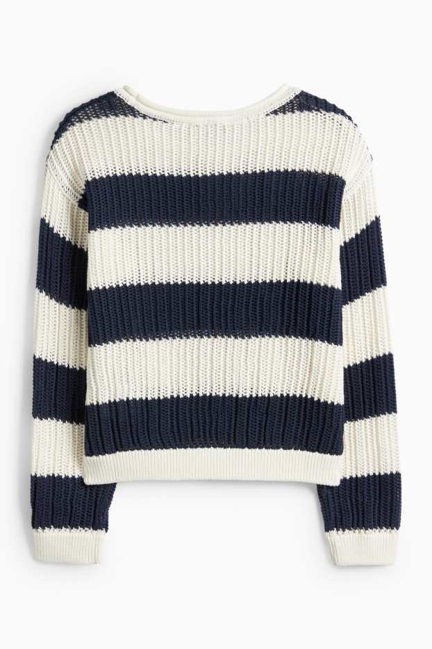 Enfants filles - Pull - blanc / bleu