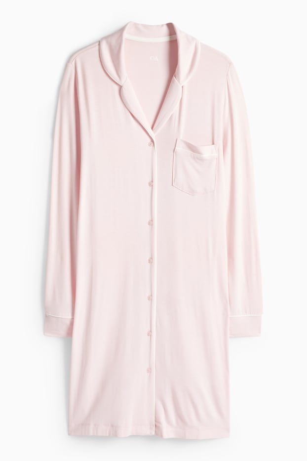 Damen - Viskose-Nachthemd - rosa