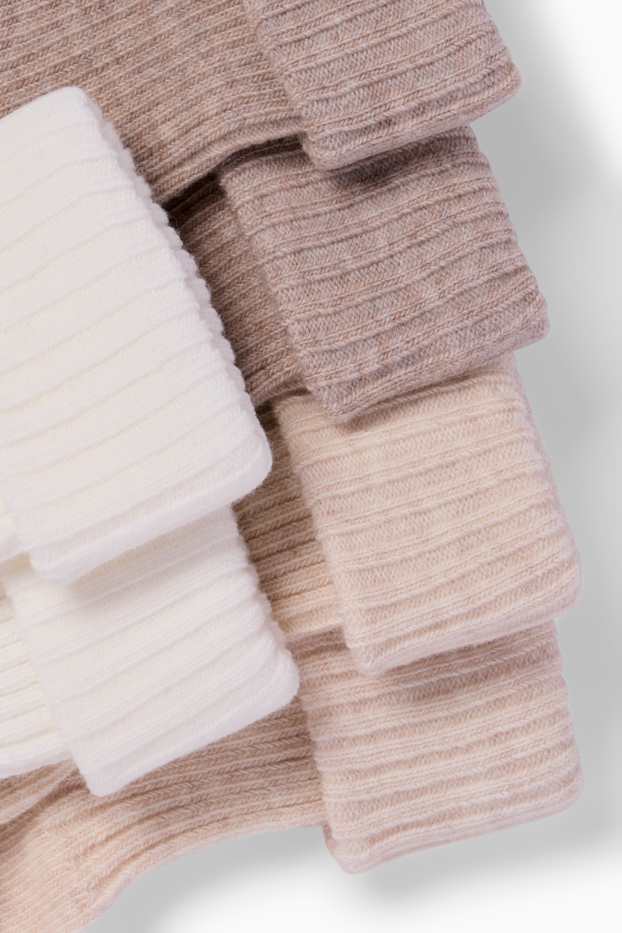 Unisex - Multipack 3 ks - ponožky pro novorozence - žebrované - bílá