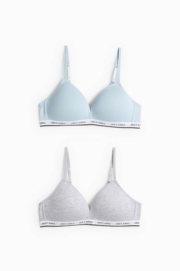 Children Girls - Bra set - light blue