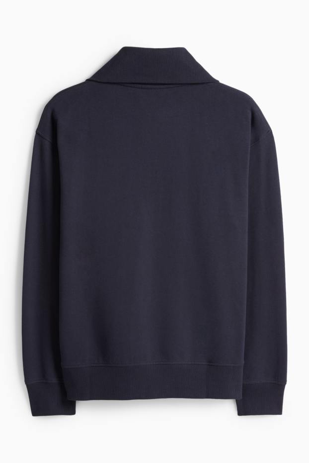 Bărbați - Bluză de molton - albastru închis