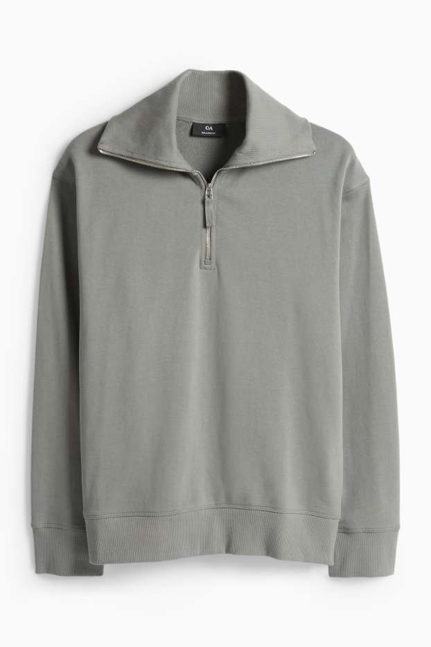 Bărbați - Bluză de molton - gri