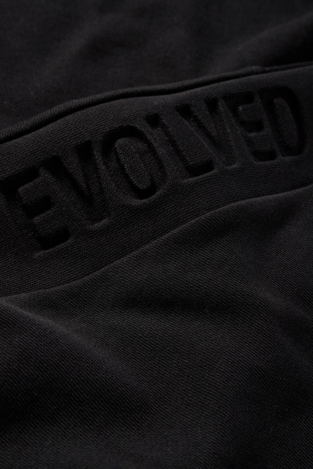 Pánské - Tričko - oversized - černá