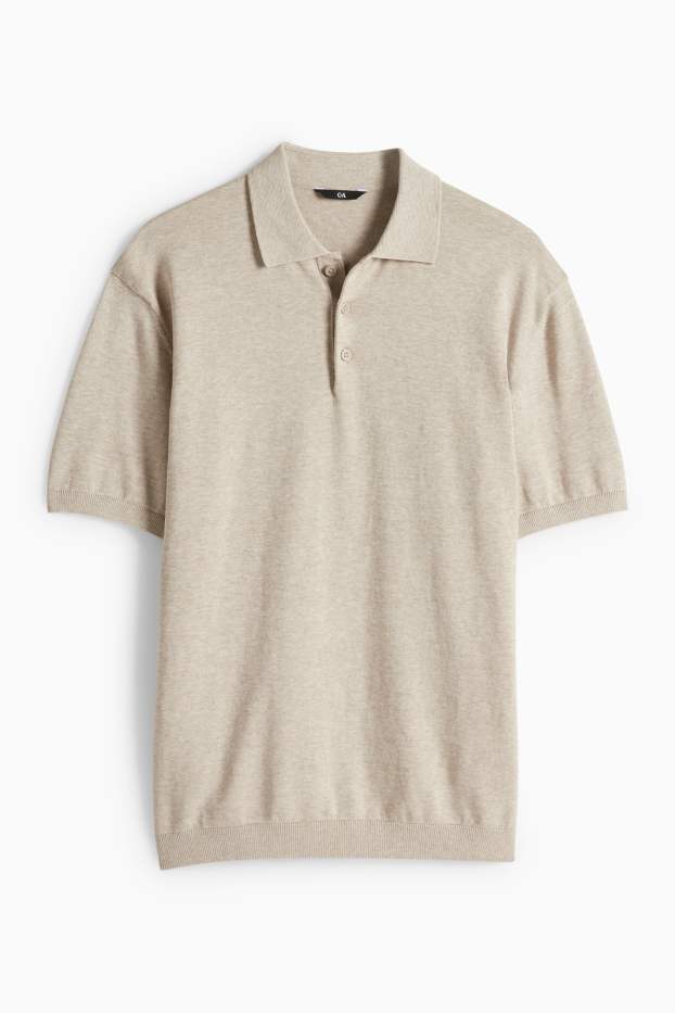 Pánské - Svetr - světle béžová