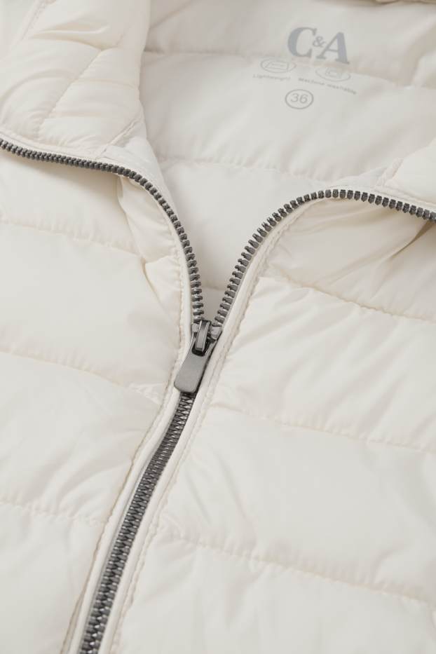 Damen - Steppweste - cremeweiss