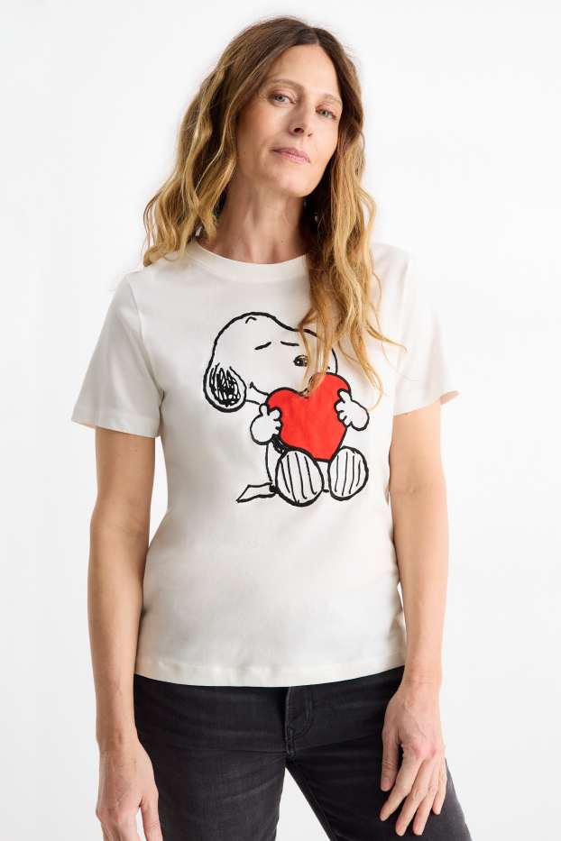 Women - T-shirt - regular fit - Peanuts - white