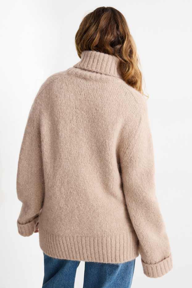 Dames - Coltrui - mix van mohair - beige