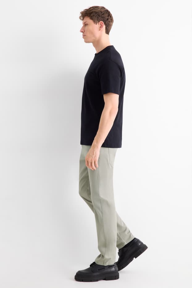 Bărbați - Pantaloni - slim fit - structurați - verde deschis