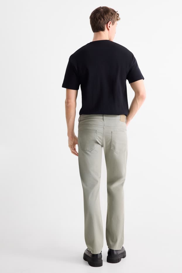 Bărbați - Pantaloni - slim fit - structurați - verde deschis