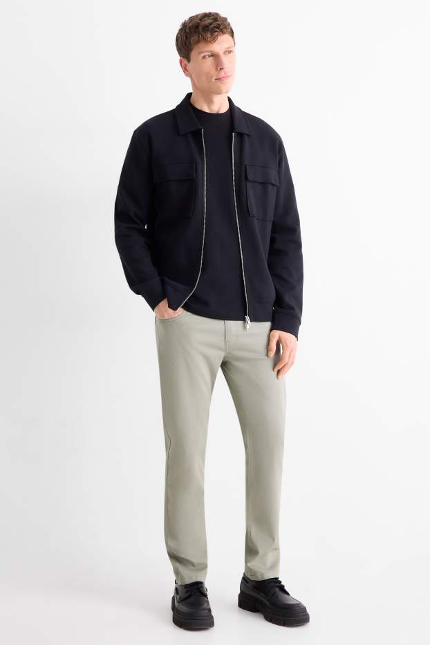 Bărbați - Pantaloni - slim fit - structurați - verde deschis