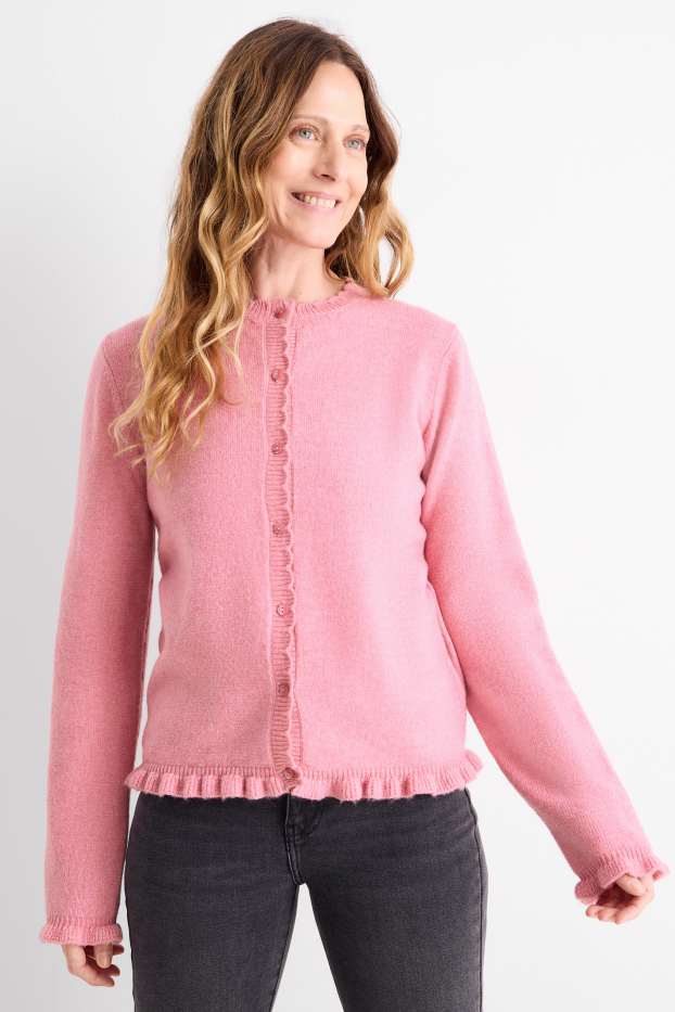 Damen - Strickjacke - pink