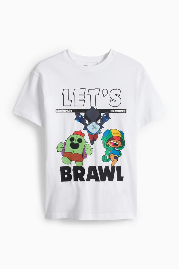 Kinder Jungen - Brawl Stars - Kurzarmshirt - weiss