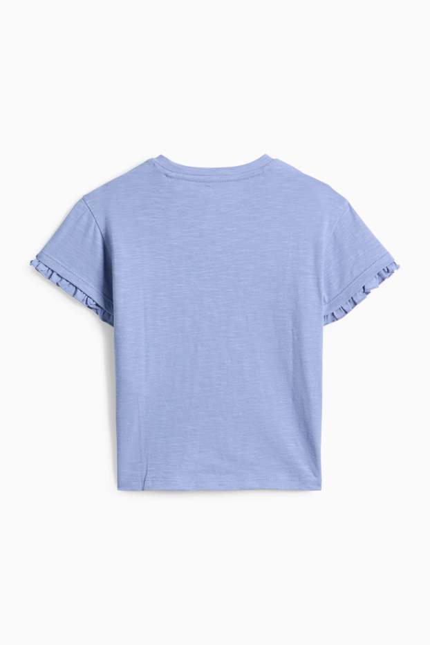 Children Girls - T-shirt - rose / light blue