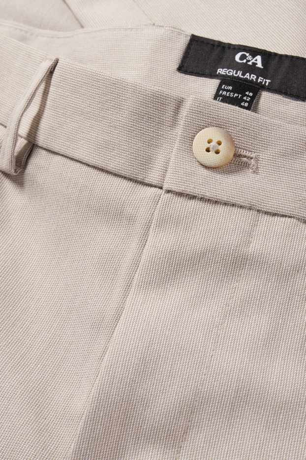 Bărbați - Pantaloni modulari - regular fit - structurați - bej