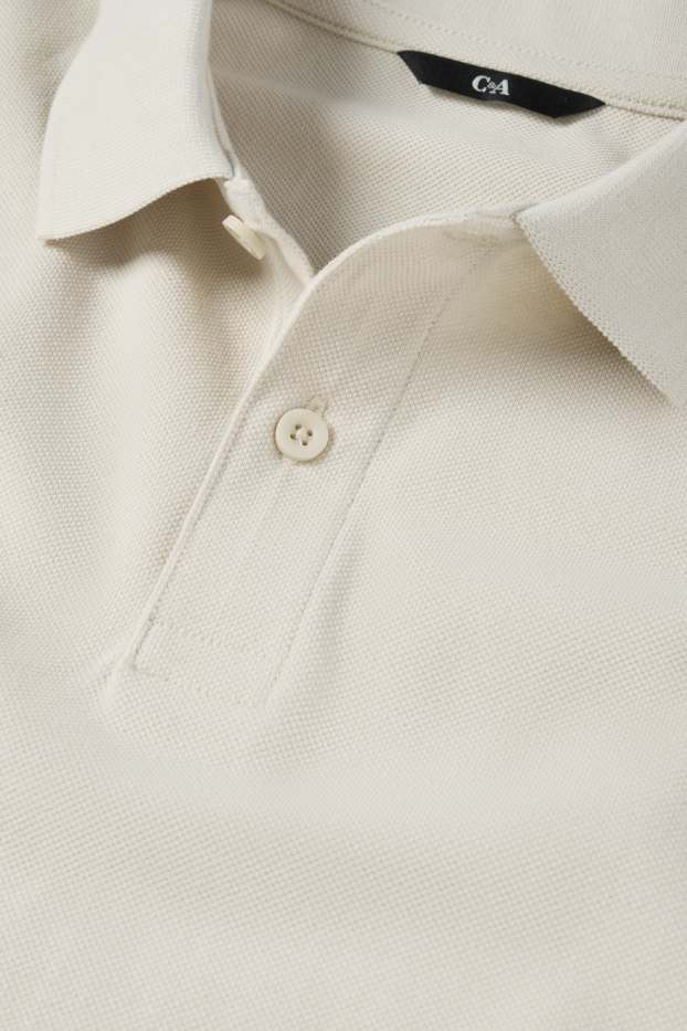 Pánské - Polokošile - regular fit - světle béžová