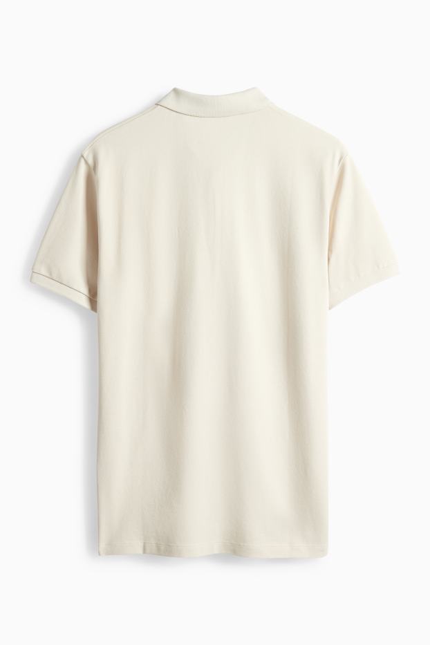 Pánské - Polokošile - regular fit - světle béžová