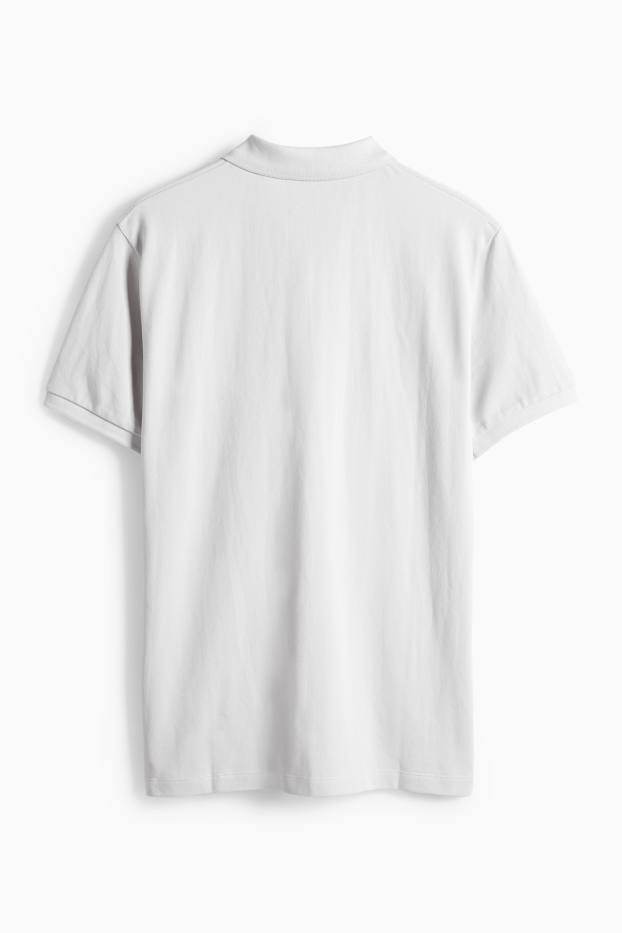 Pánské - Polokošile - regular fit - světle šedá