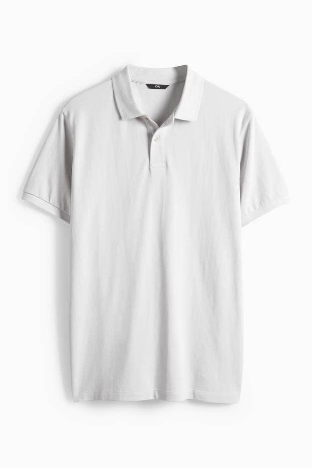 Pánské - Polokošile - regular fit - světle šedá