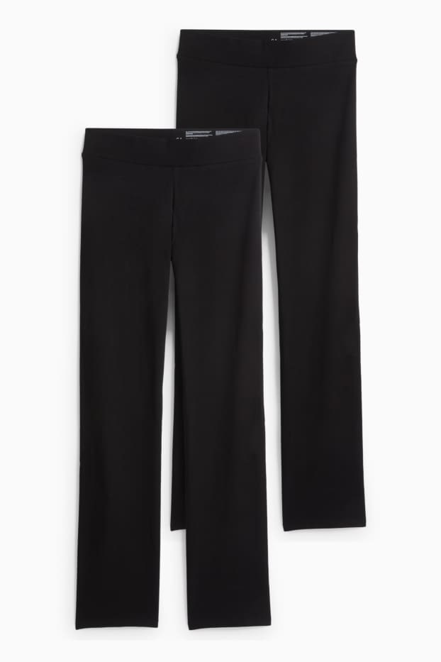 Femmes - Lot de 2 - straight leggings - noir