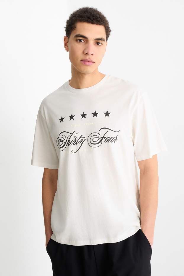 Uomo - T-shirt - relaxed fit - bianco