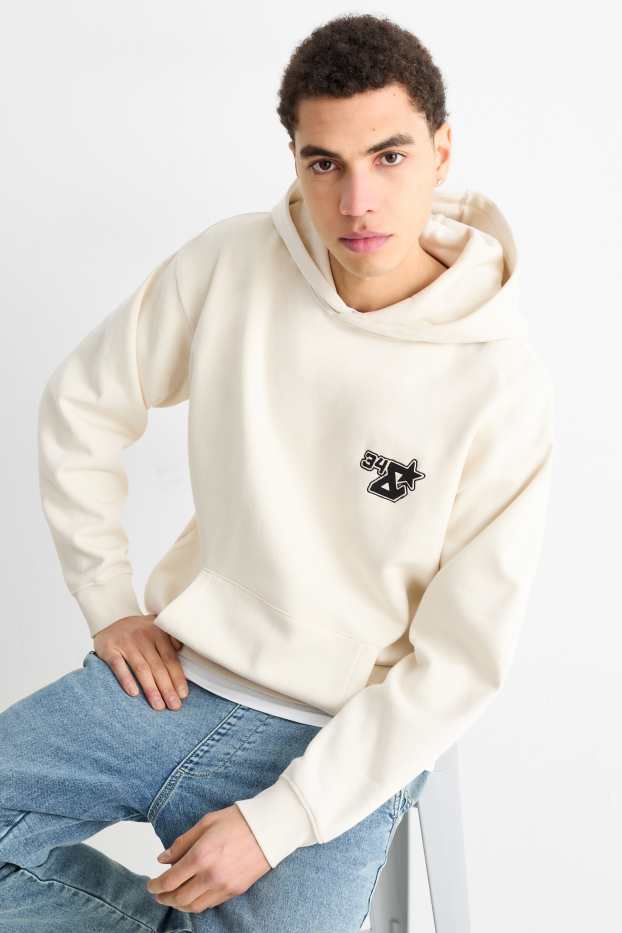 Herren - Oversized-Hoodie - hellbeige