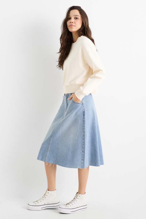 Damen - Jeansrock - helljeansblau