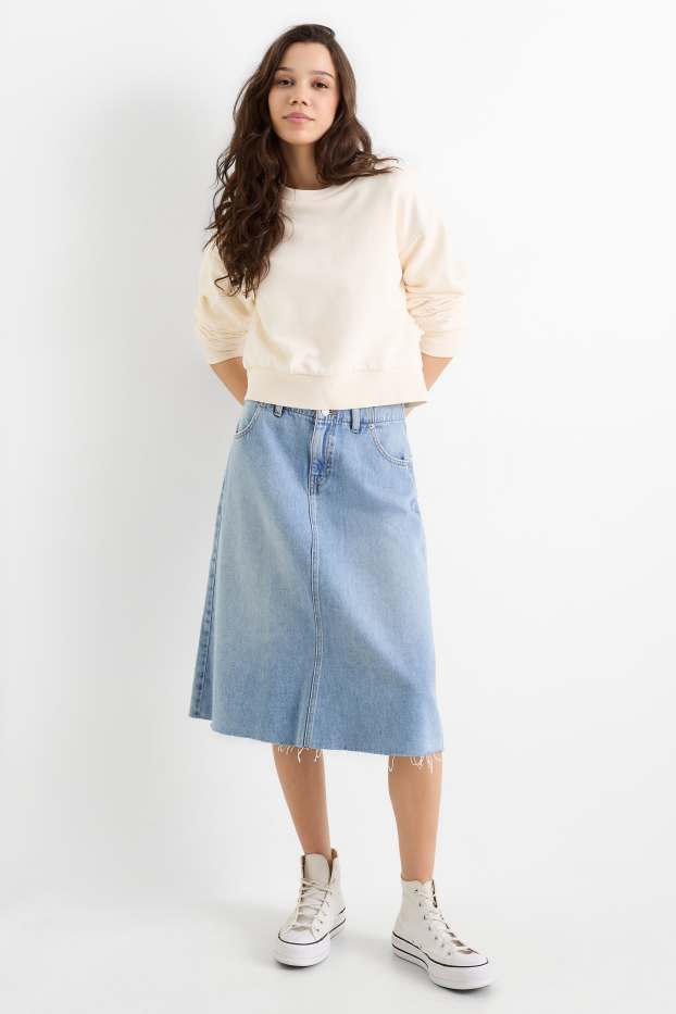 Damen - Jeansrock - helljeansblau