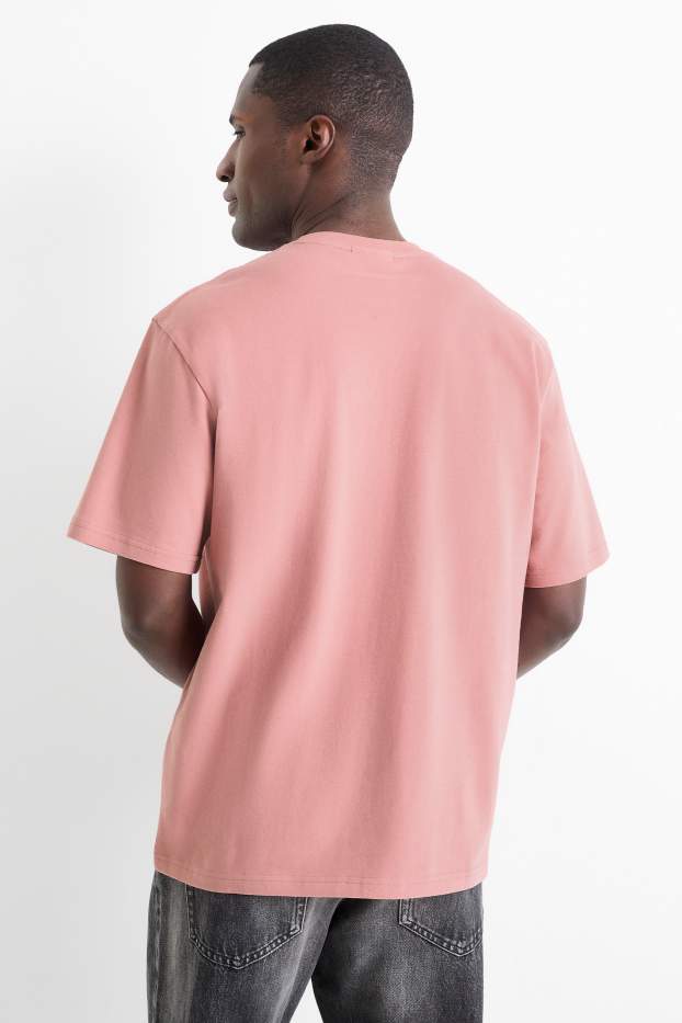 Men - T-shirt - relaxed fit - dark rose