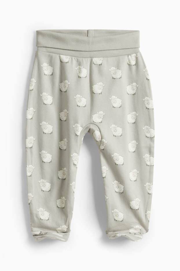 Bebeluși - băieți - Oiță - compleu nou-născuți - 2 piese - alb