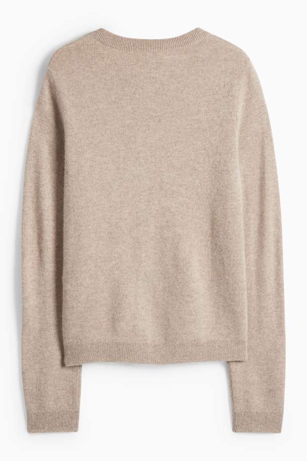 Dona - Jaqueta de punt de caixmir - beix clar