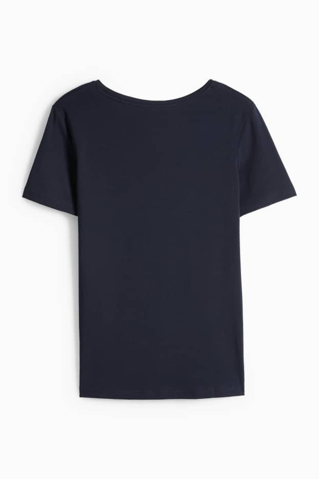 Dámské - Tričko - slim fit - tmavomodrá