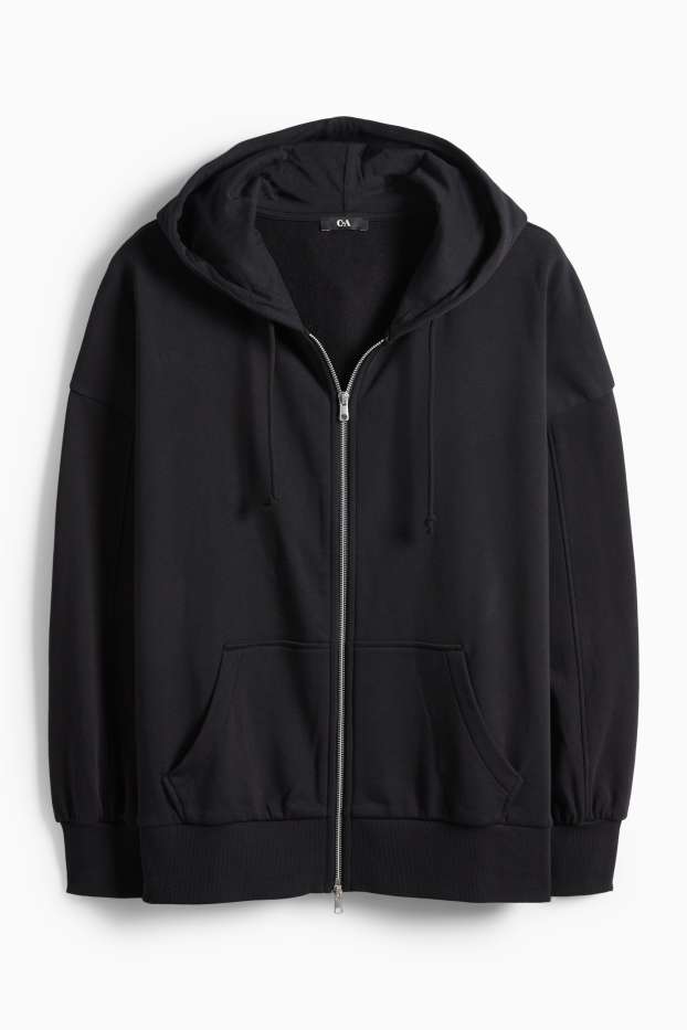 Femei - Bluză de molton - negru