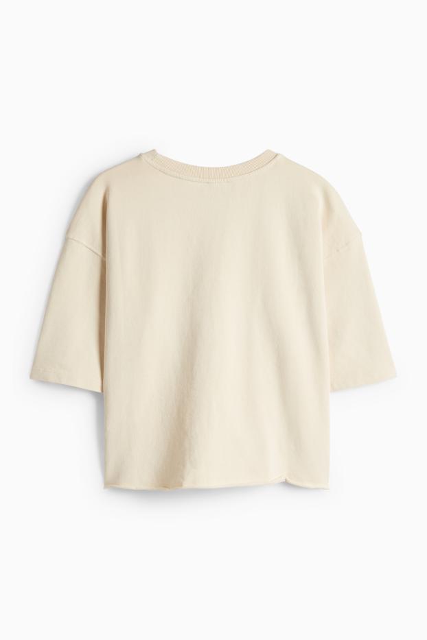 Dámské - Tričko - krémově bílá