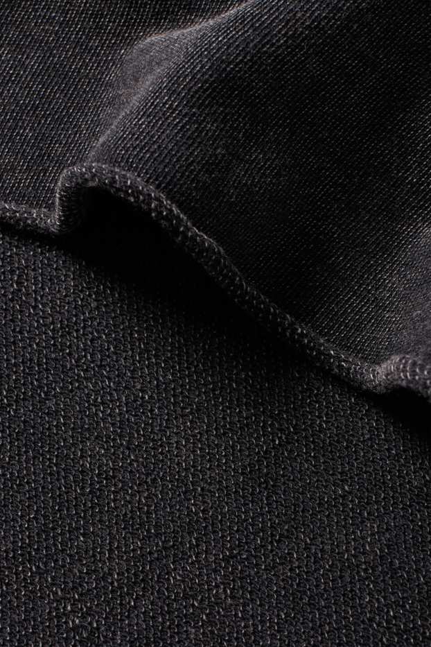 Femei - Tricou crop - relaxed fit - negru