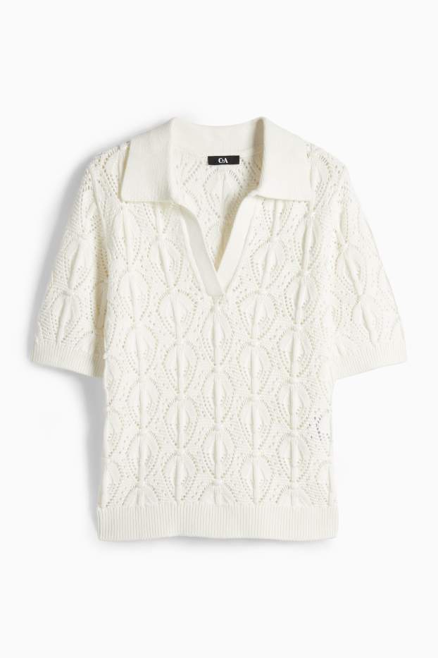 Femei - Pulover - alb-crem