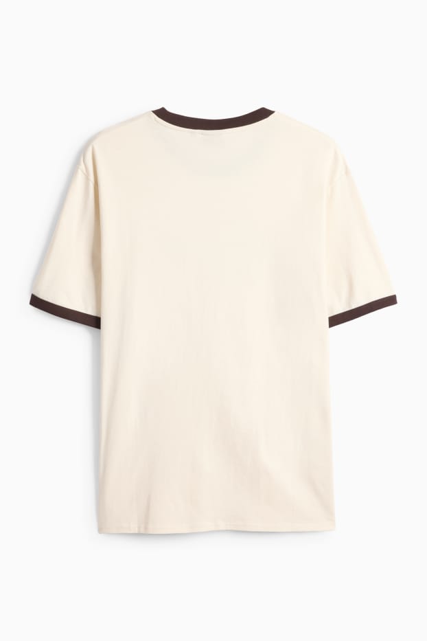 Pánské - Tričko - relaxed fit - světle béžová