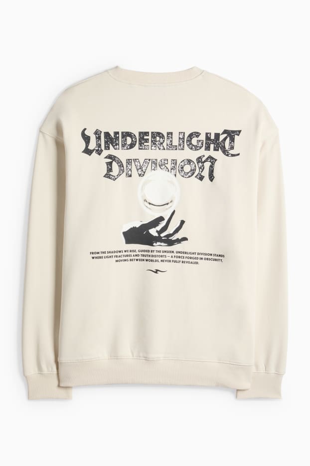 Bărbați - Bluză de molton - relaxed fit - alb-crem