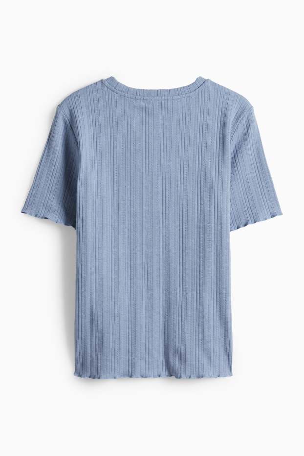 Damen - T-Shirt - Regular Fit - blau