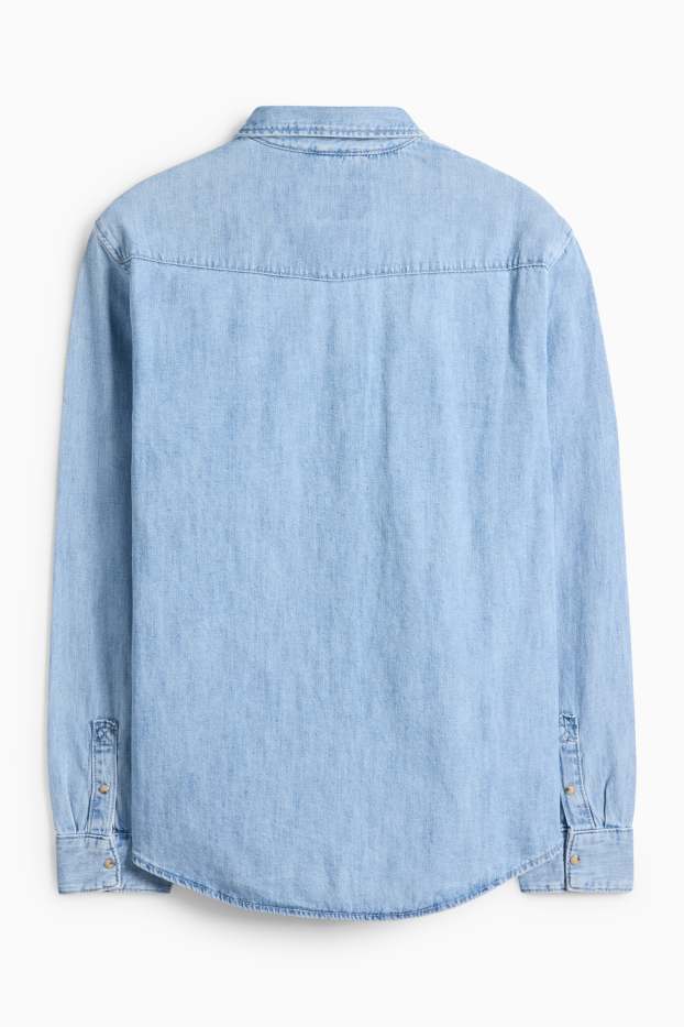 Hommes - Chemise en jean - jean bleu clair