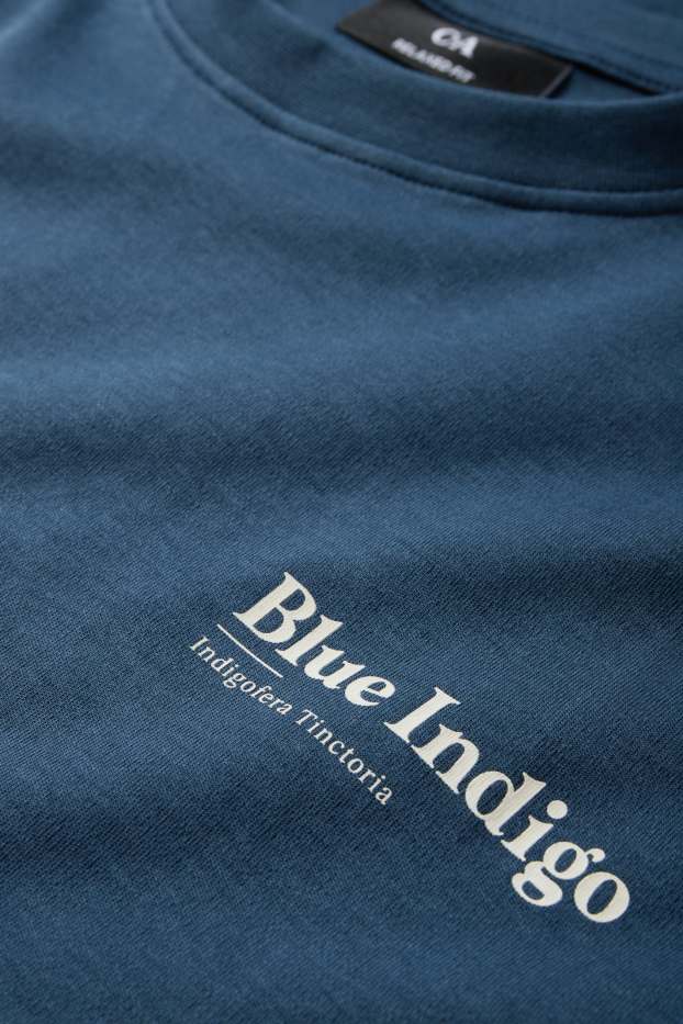 Hommes - T-shirt - Oversize - bleu foncé