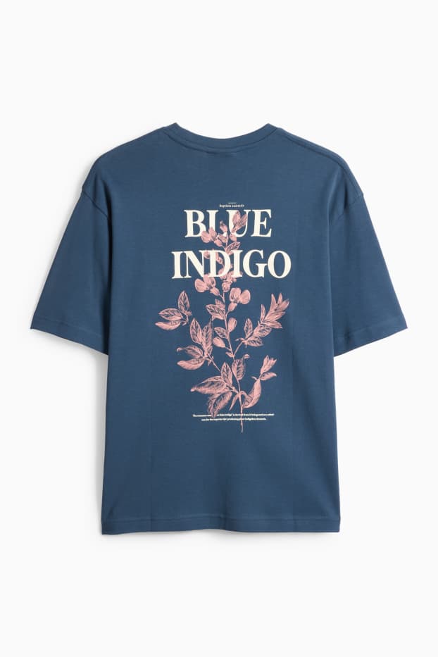 Hommes - T-shirt - Oversize - bleu foncé